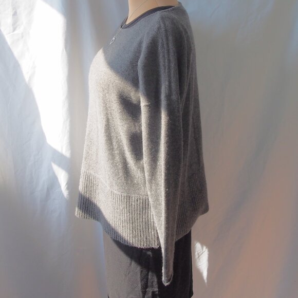 Diane Von Furstenberg Womens Sweater Gray Cashmere Long Sleeve - Picture 3 of 15